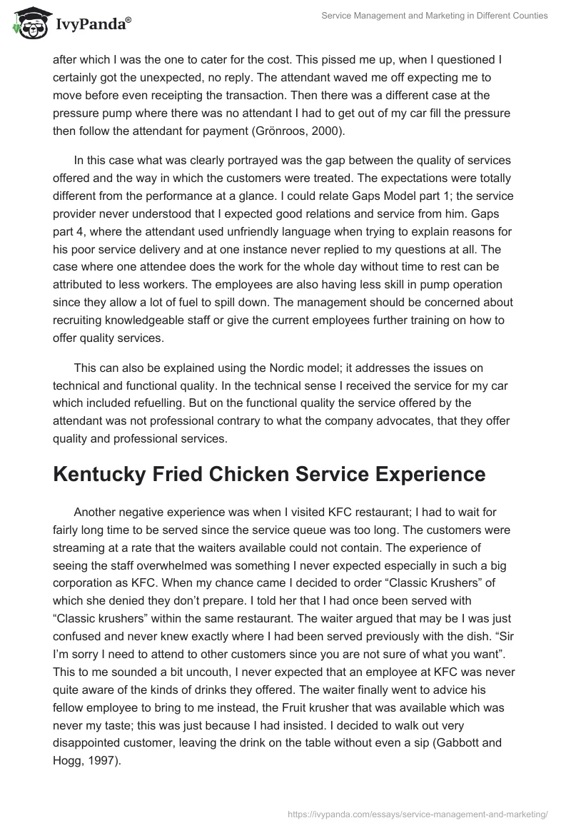 Service Management and Marketing in Different Counties. Page 2