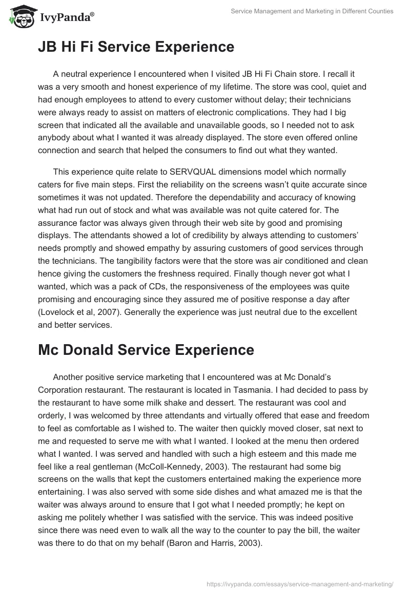 Service Management and Marketing in Different Counties. Page 4