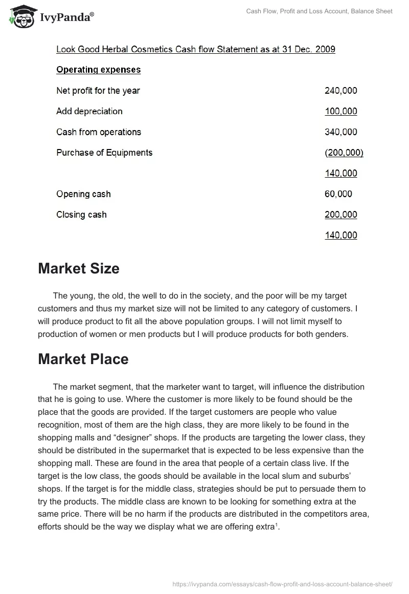 Cash Flow, Profit and Loss Account, Balance Sheet. Page 4