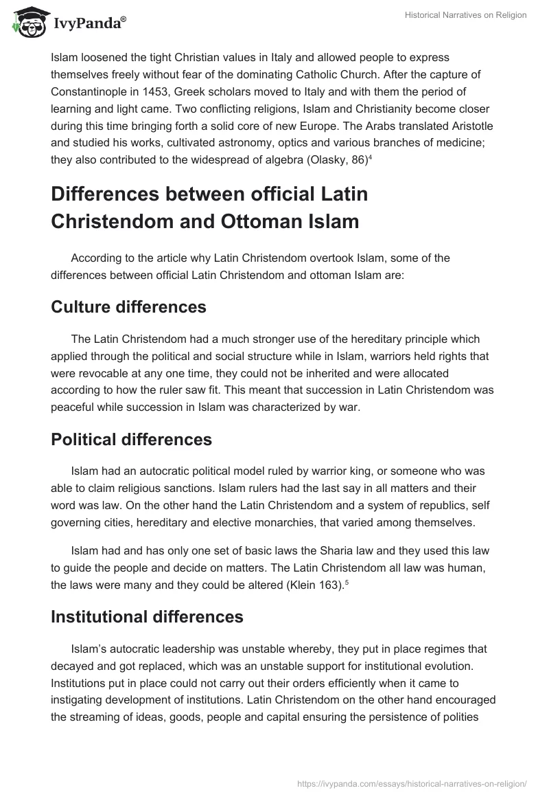 Historical Narratives on Religion. Page 3
