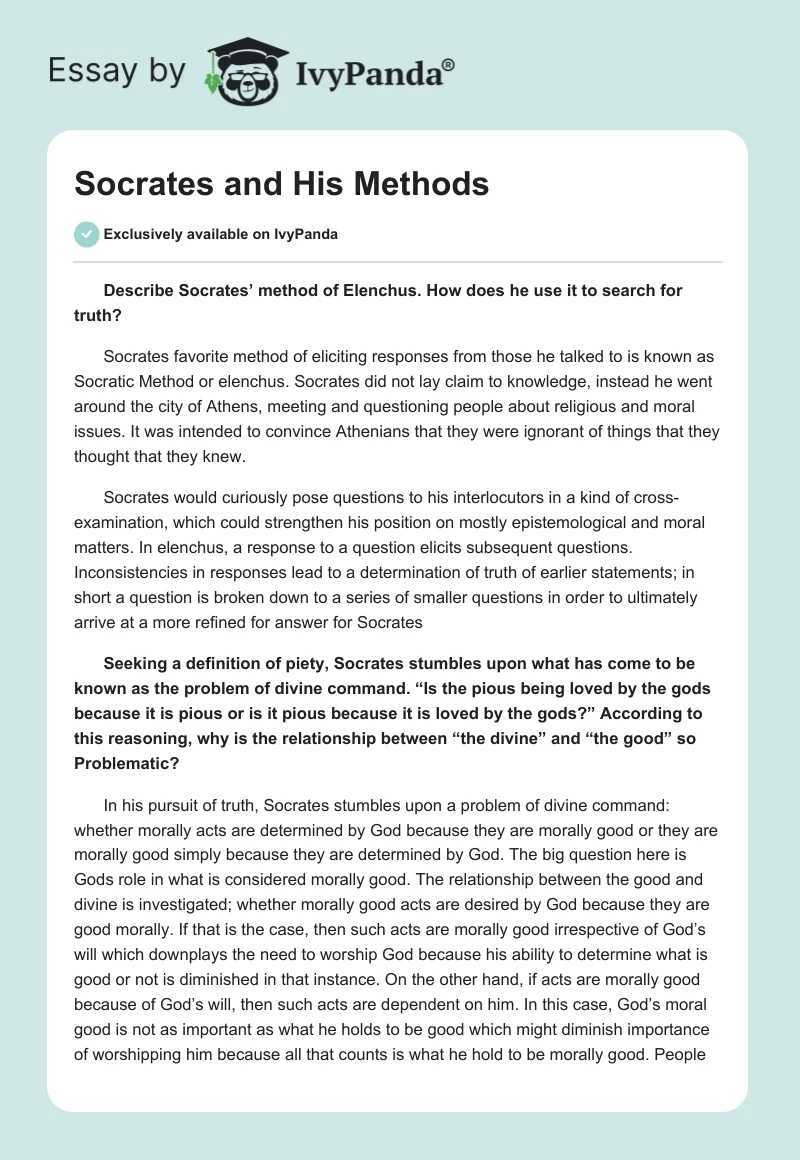 Socrates and His Methods. Page 1