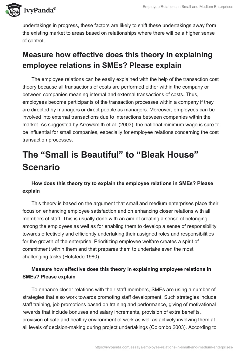 Employee Relations in Small and Medium Enterprises. Page 4