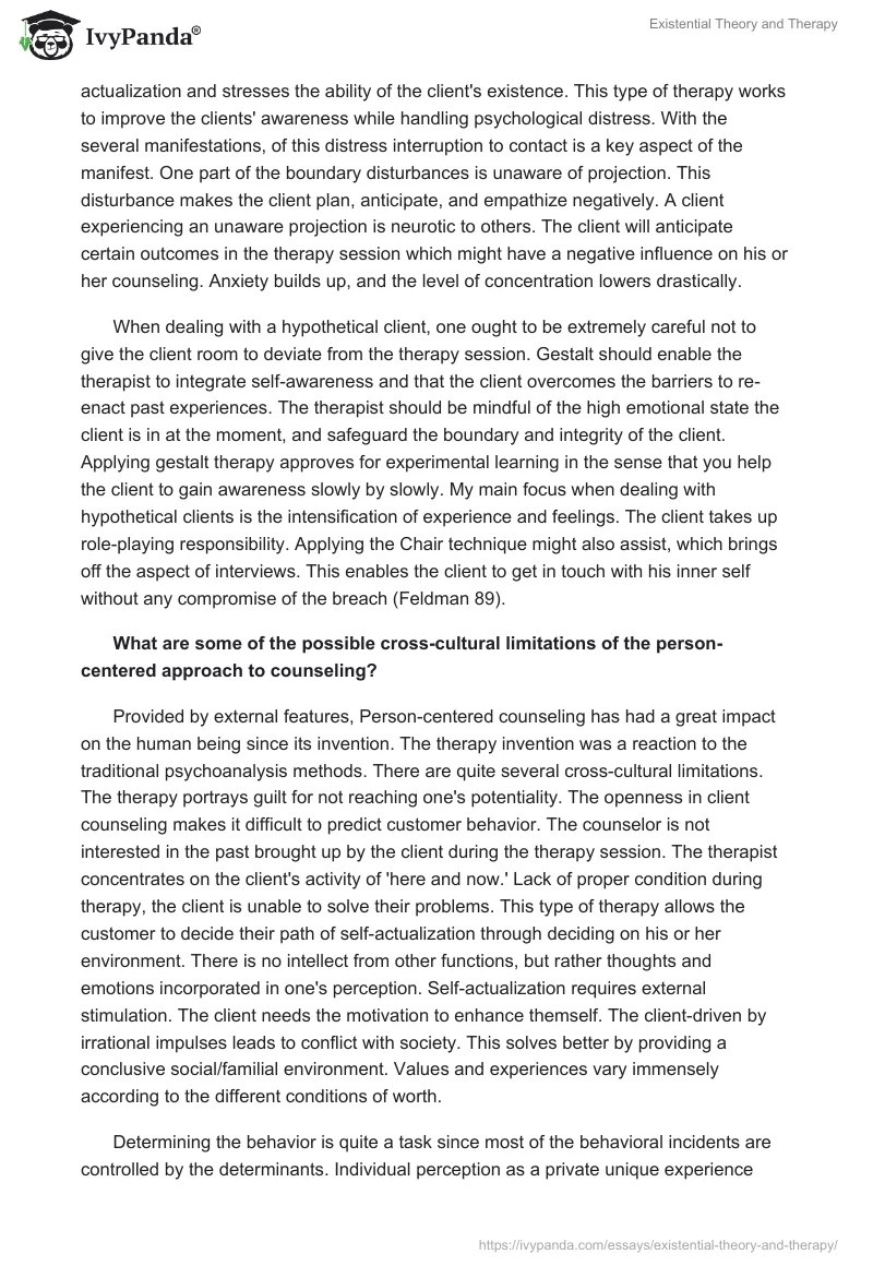 Existential Theory and Therapy. Page 2