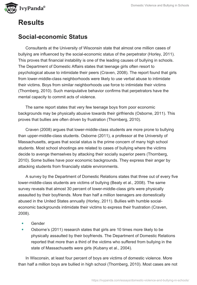 Domestic Violence and Bullying in Schools. Page 4