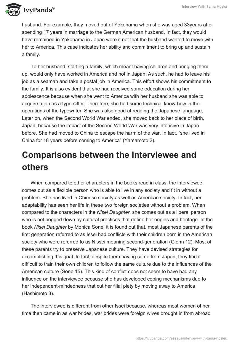 Interview With Tama Hosler. Page 5