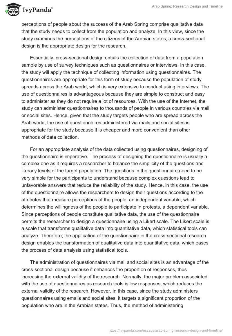 Arab Spring: Research Design and Timeline. Page 2