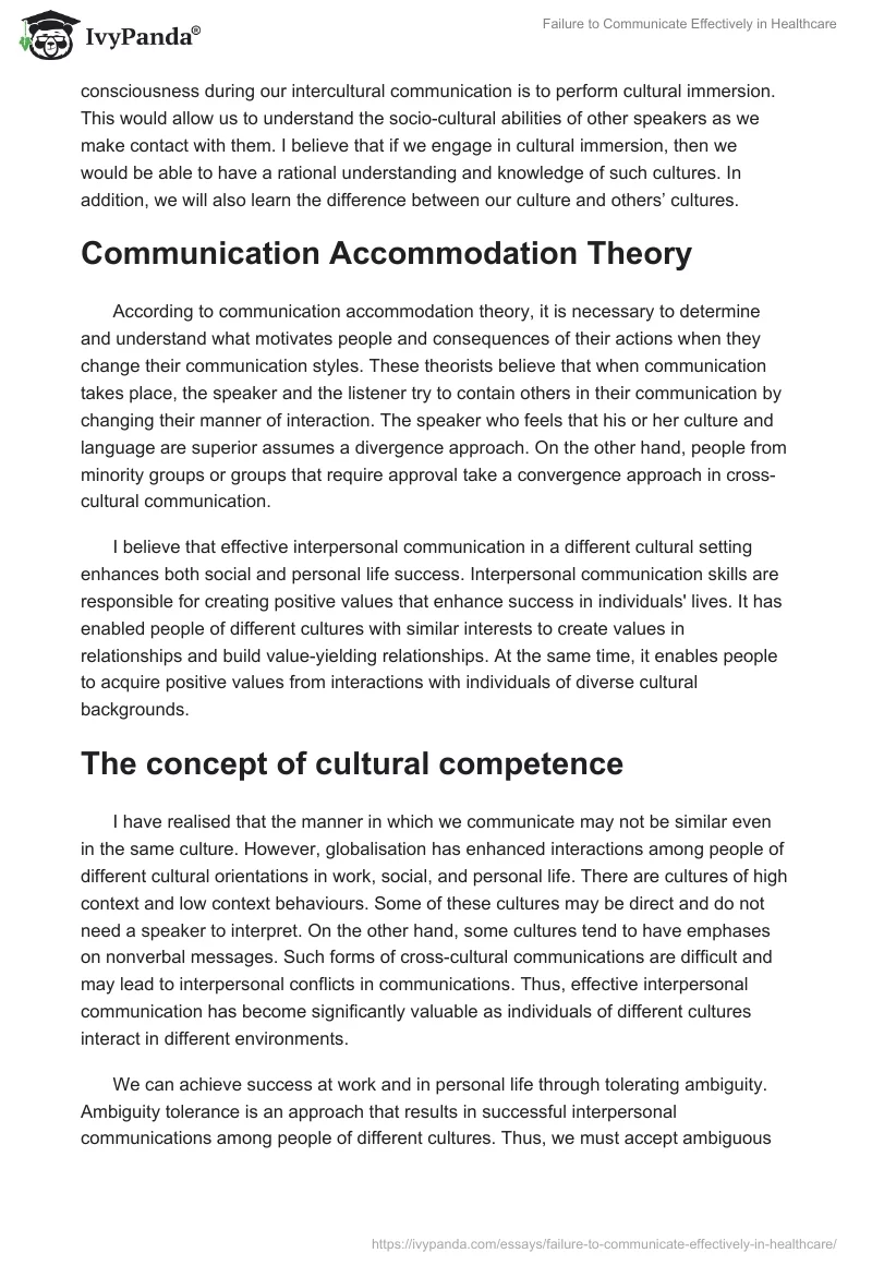 Failure to Communicate Effectively in Healthcare. Page 5