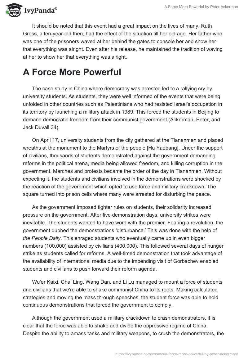 A Force More Powerful by Peter Ackerman. Page 2