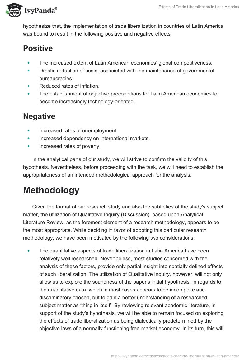 Effects of Trade Liberalization in Latin America. Page 5
