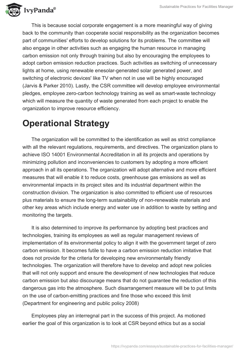 Sustainable Practices for Facilities Manager. Page 3