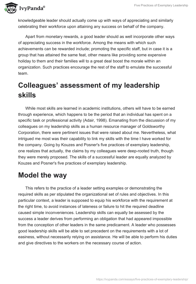 Five Practices of Exemplary Leadership. Page 3