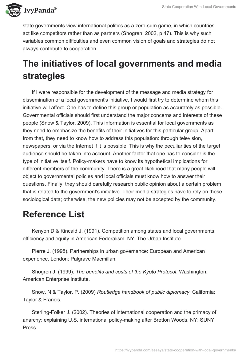 State Cooperation With Local Governments. Page 2