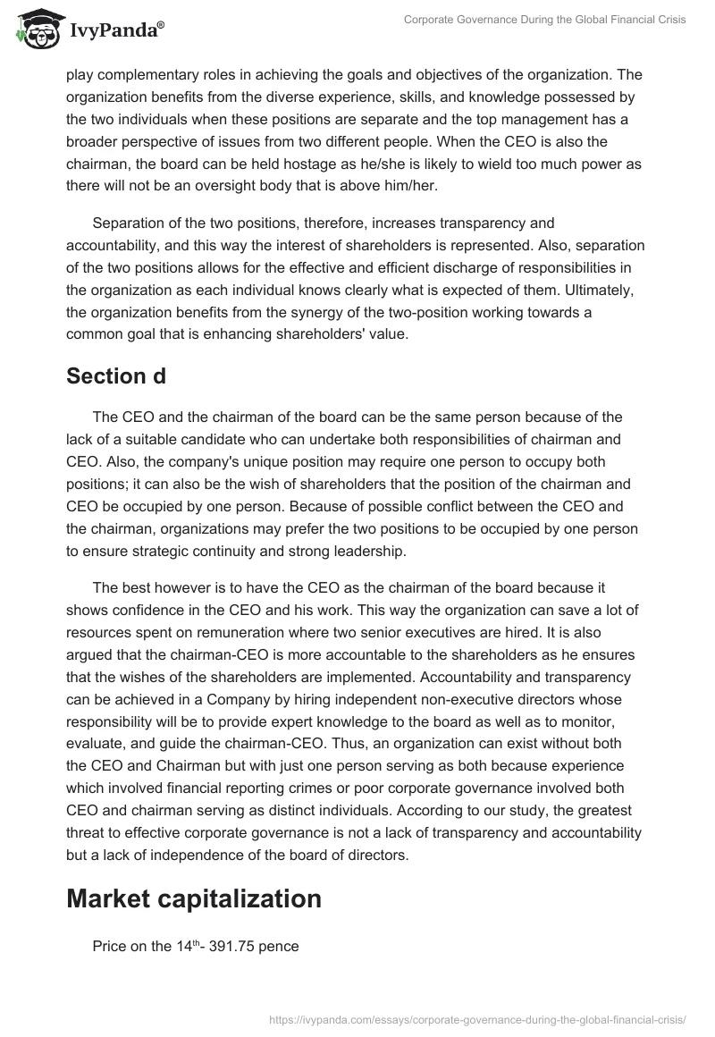 Corporate Governance During the Global Financial Crisis. Page 3