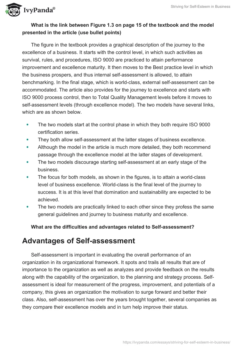Striving for Self-Esteem in Business. Page 2