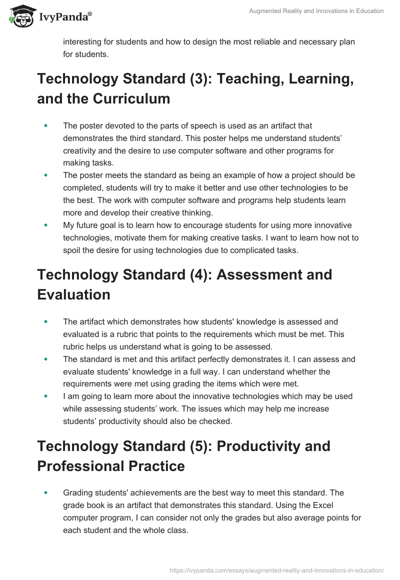Augmented Reality and Innovations in Education. Page 2