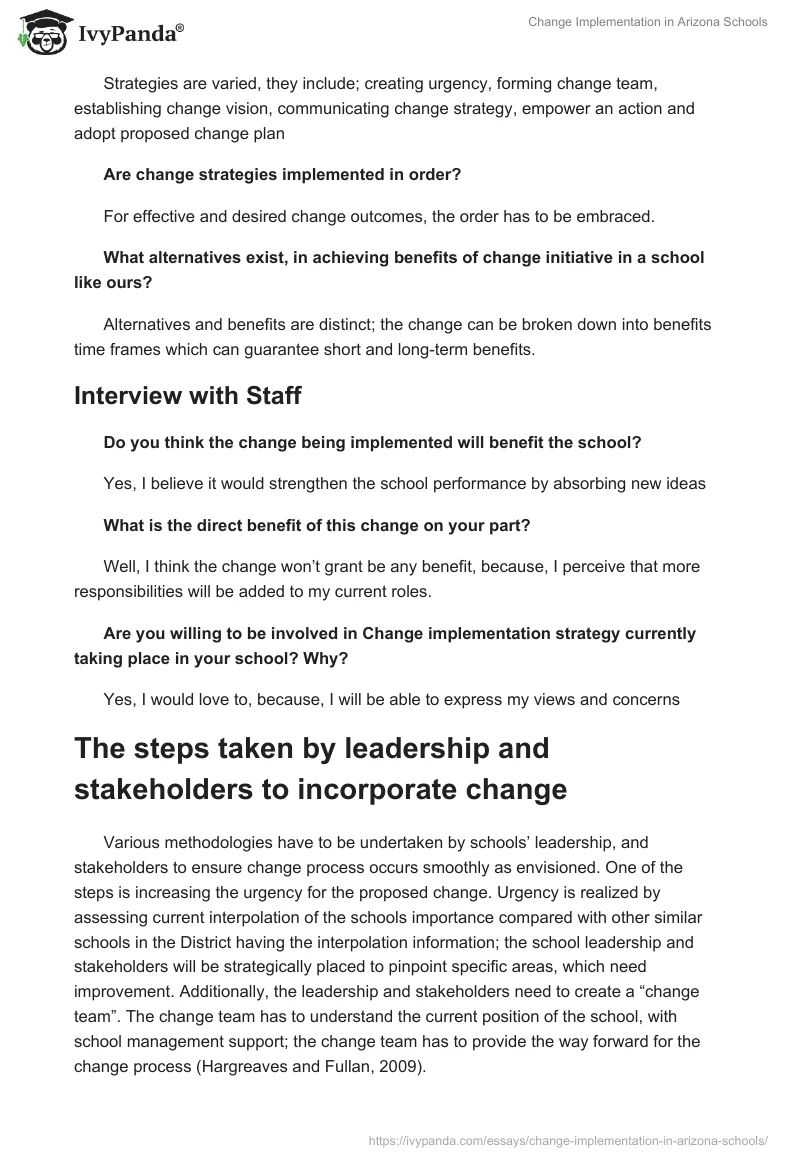 Change Implementation in Arizona Schools. Page 2