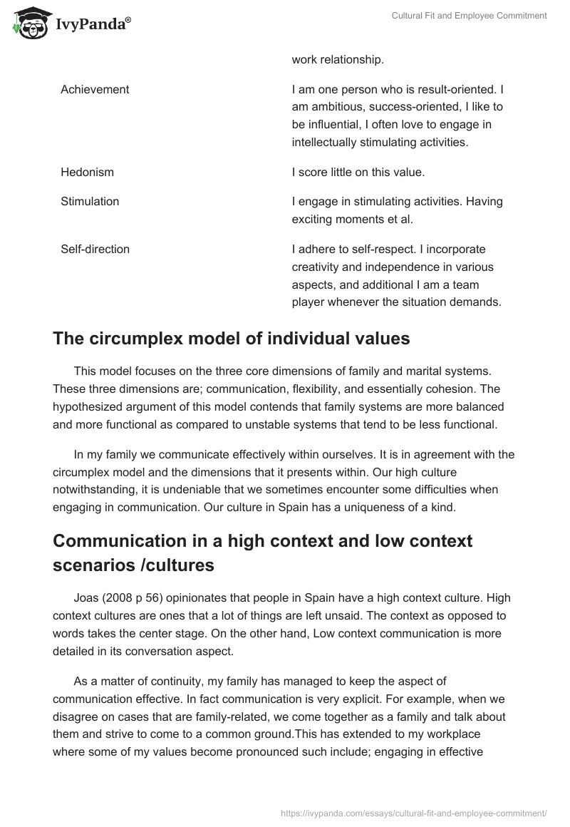 Cultural Fit and Employee Commitment. Page 3