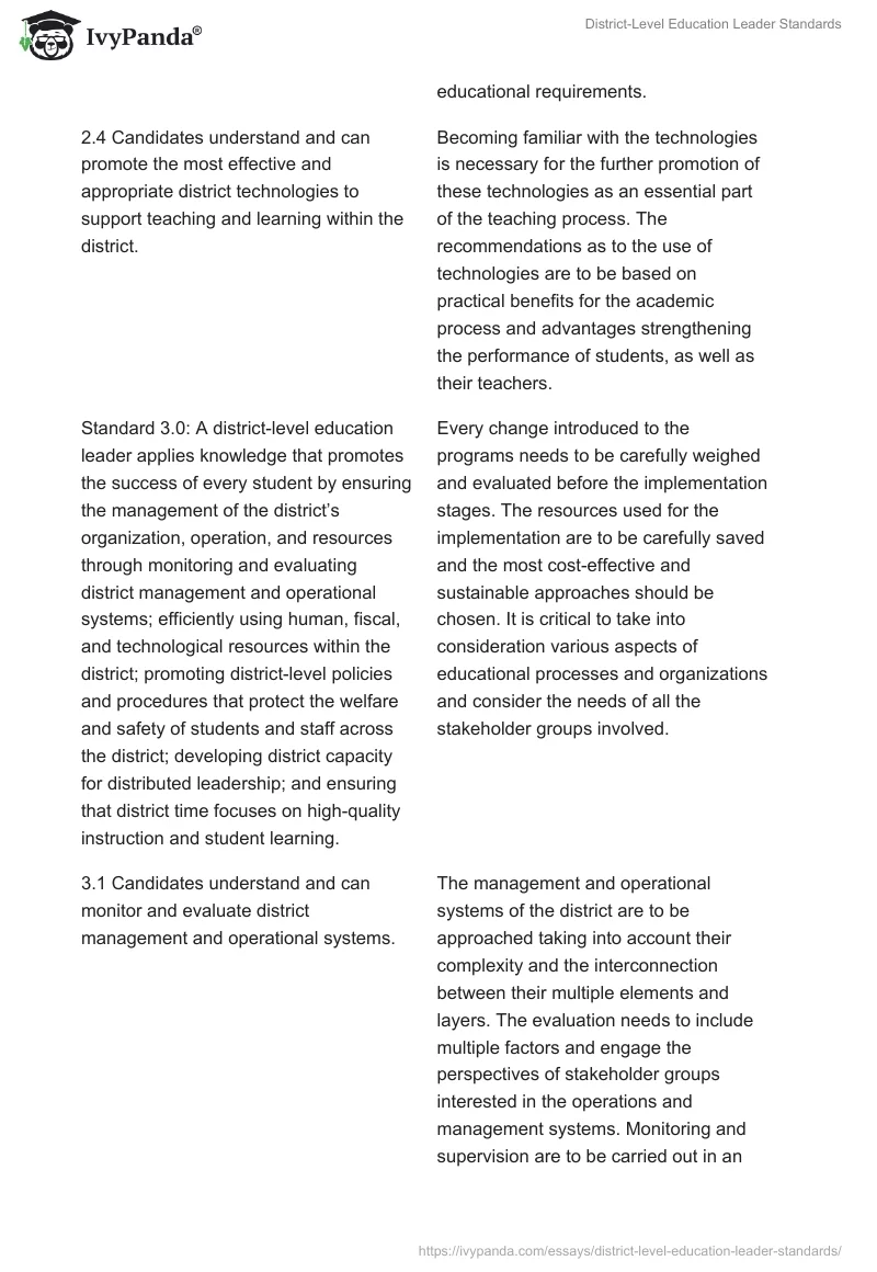 District-Level Education Leader Standards. Page 4