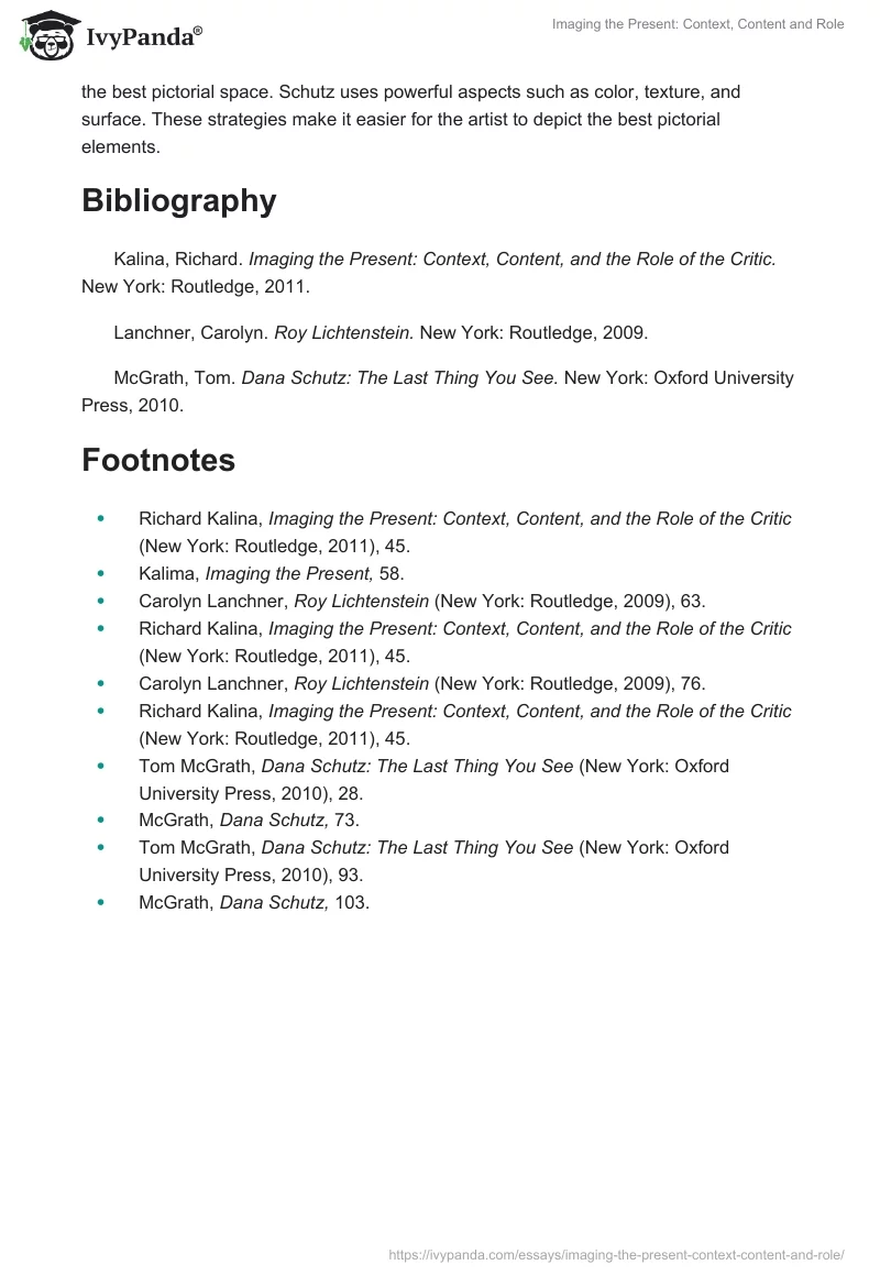 Imaging the Present: Context, Content and Role. Page 5