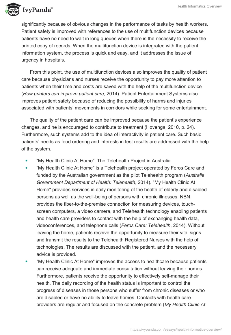 Health Informatics Overview. Page 3