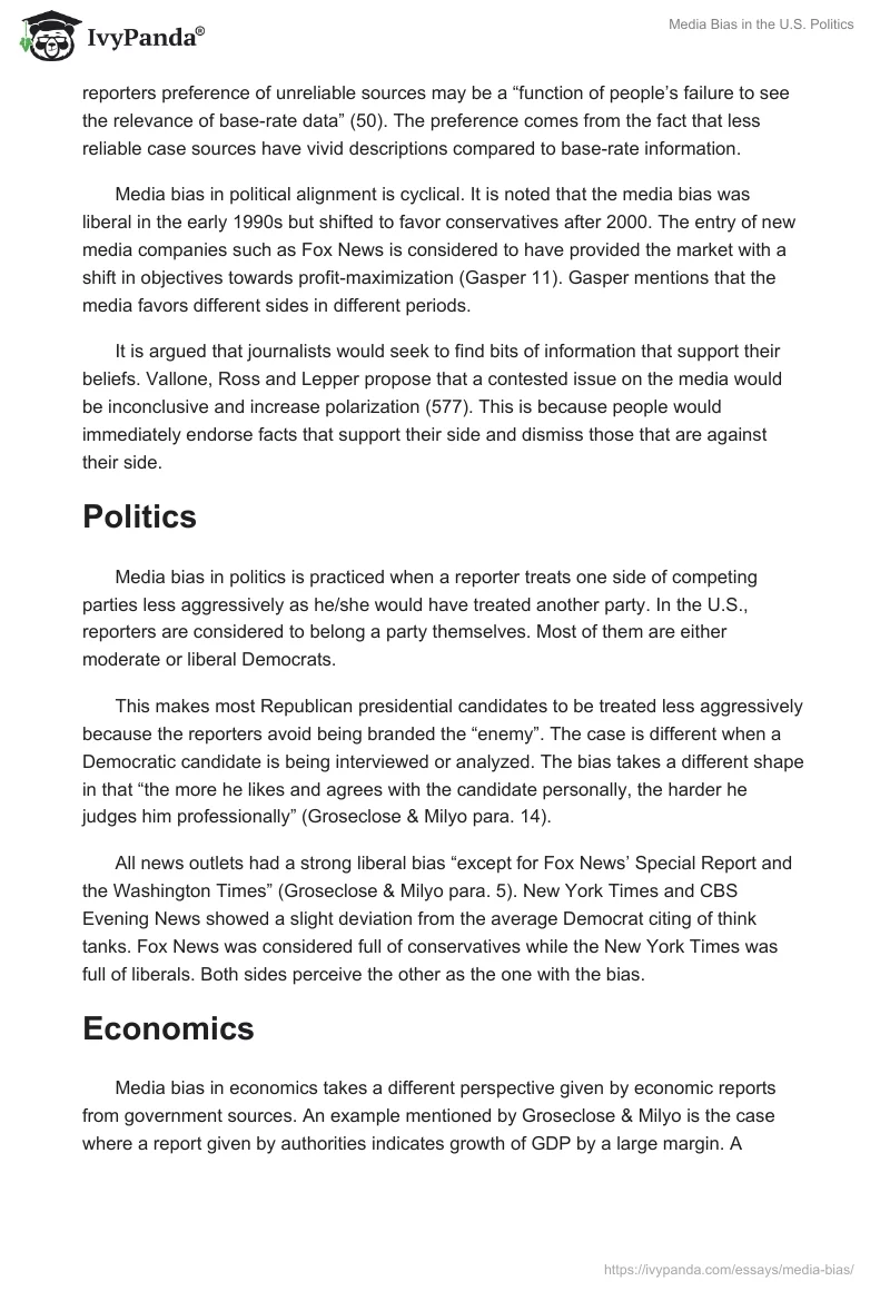 Media Bias in the U.S. Politics. Page 4