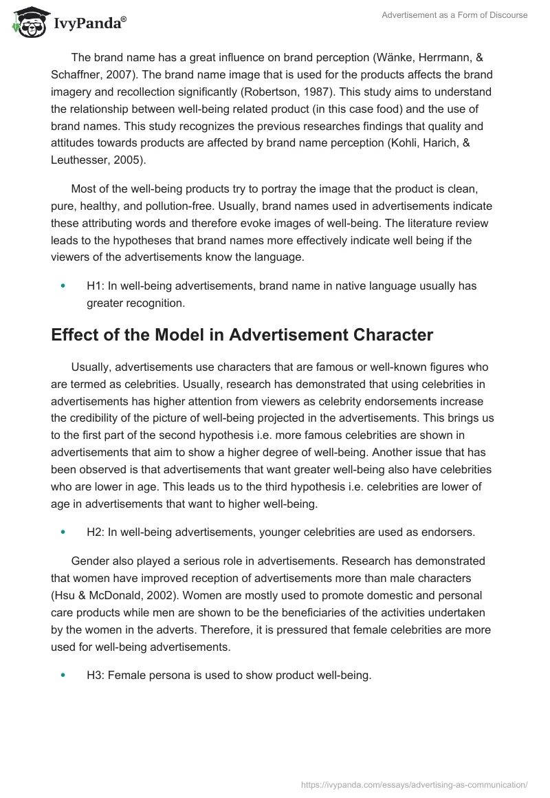 Advertisement as a Form of Discourse. Page 4