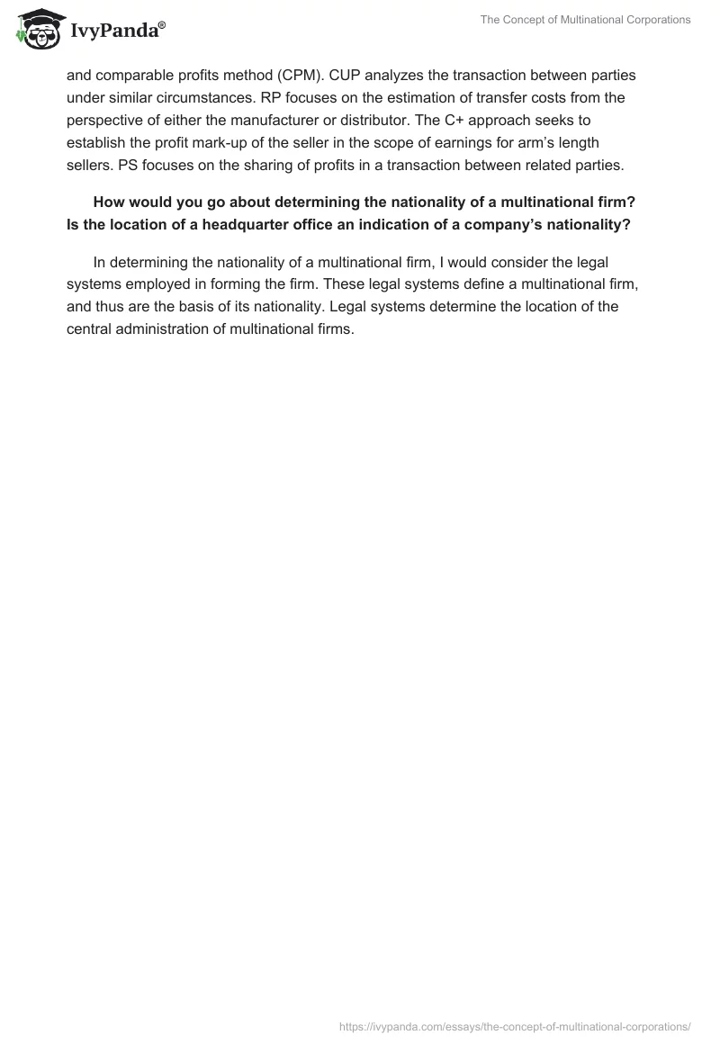 The Concept of Multinational Corporations. Page 3