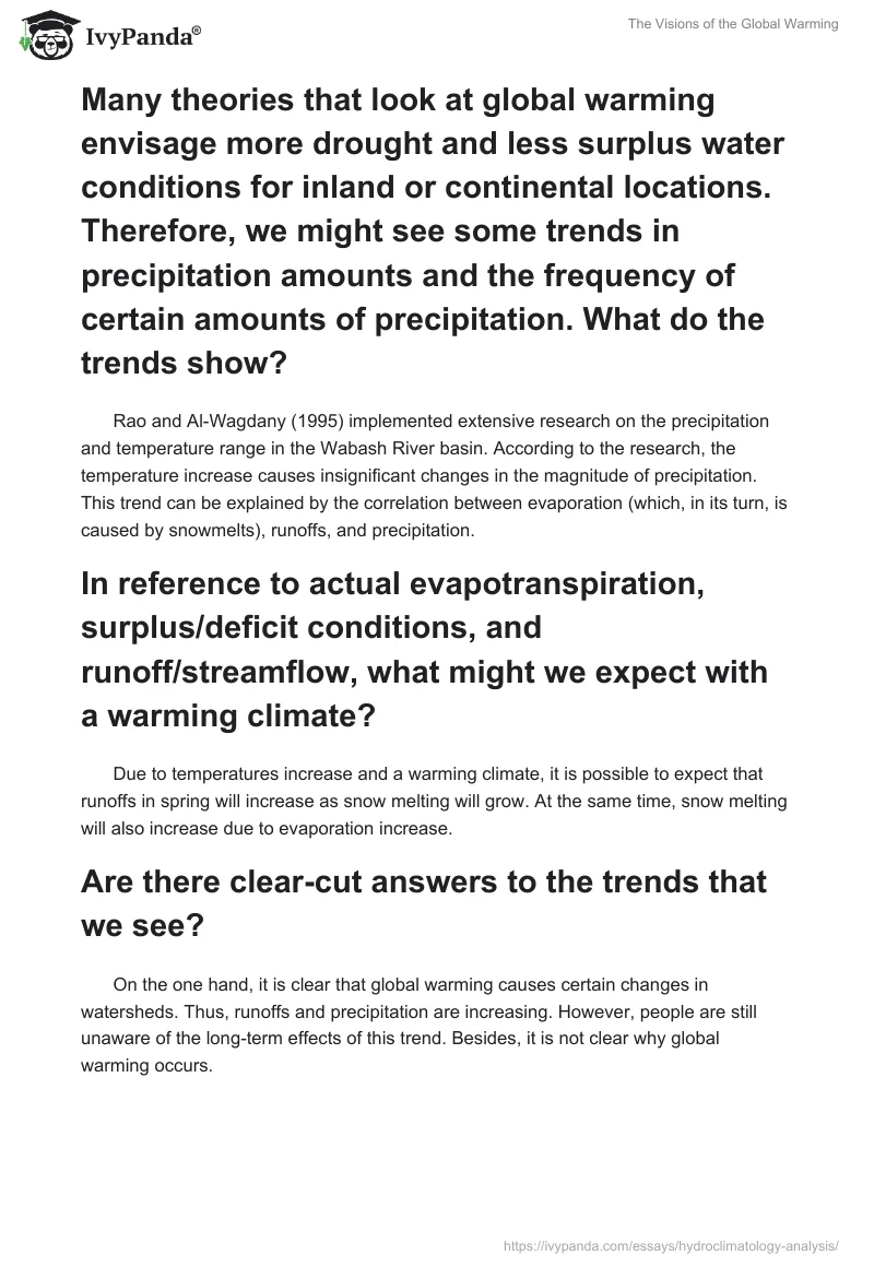 The Visions of the Global Warming. Page 2