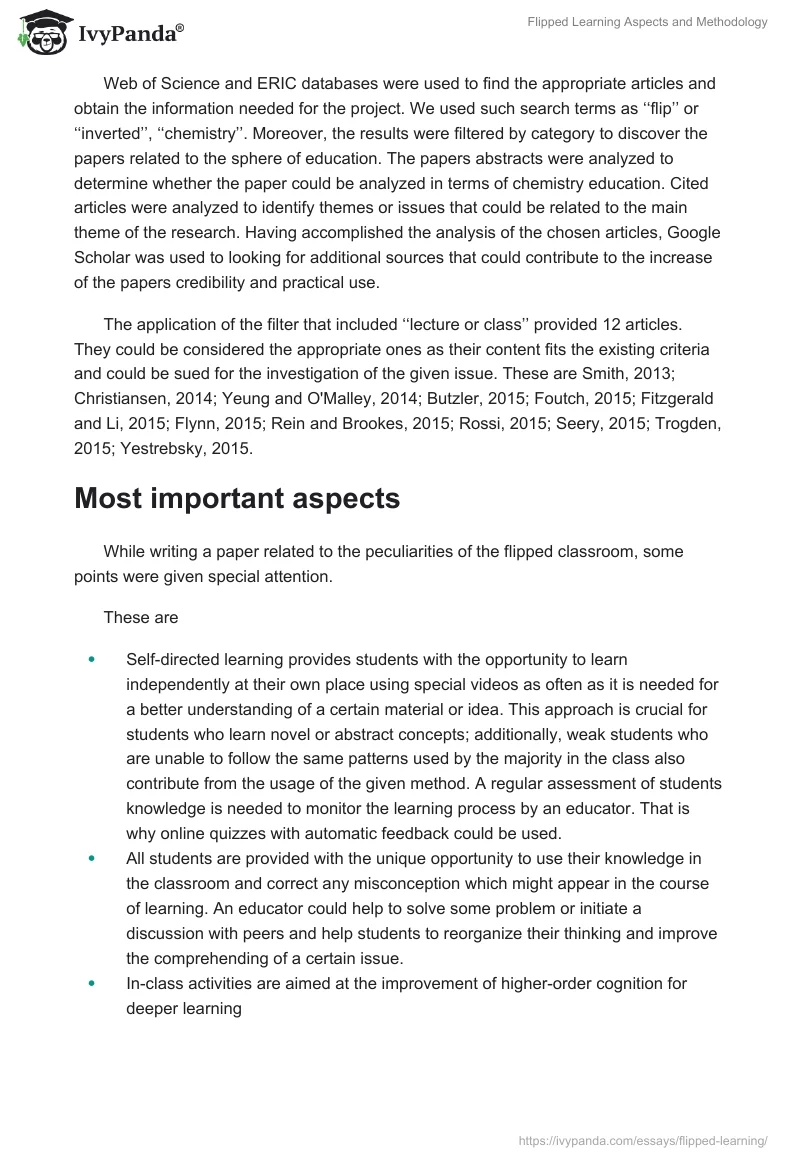 Flipped Learning Aspects and Methodology. Page 4