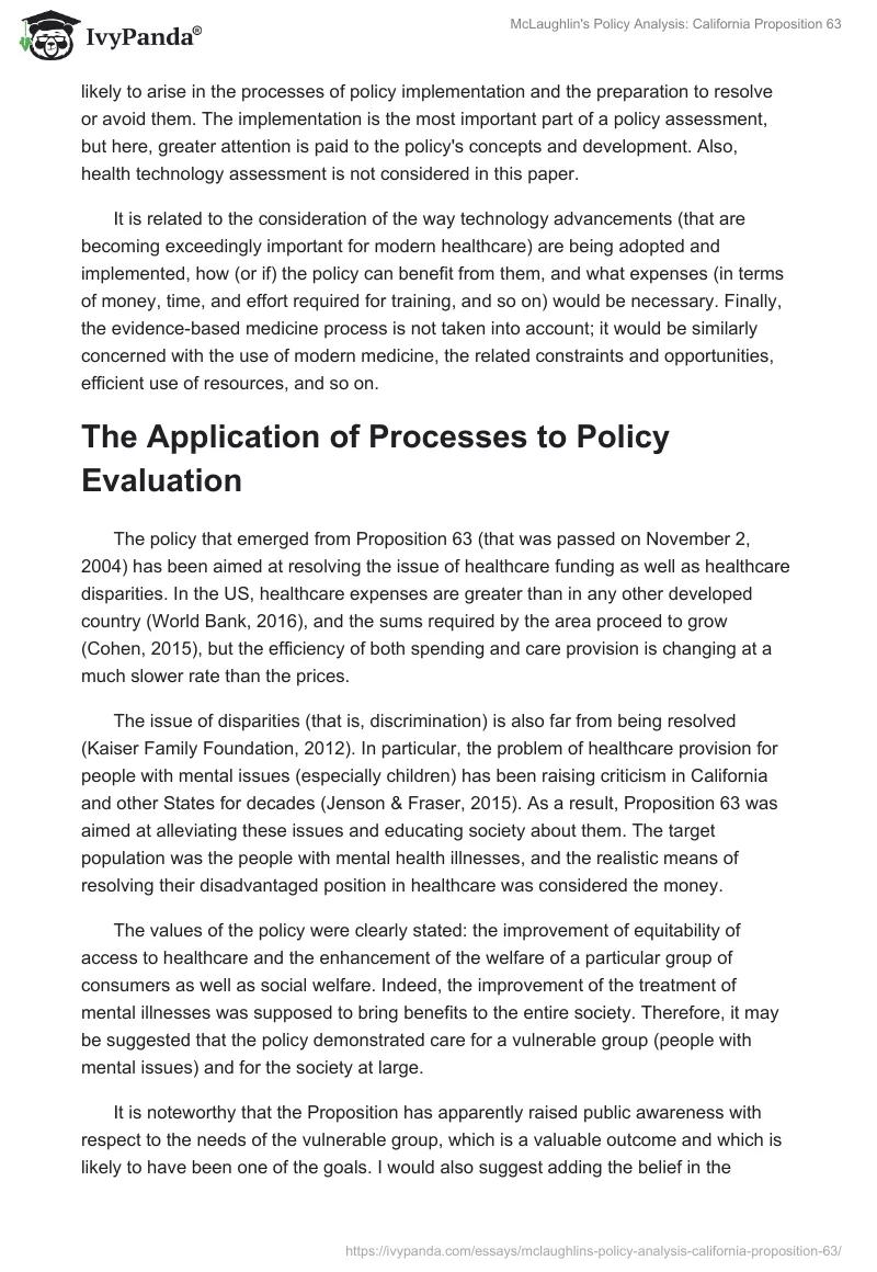 McLaughlin's Policy Analysis: California Proposition 63. Page 2