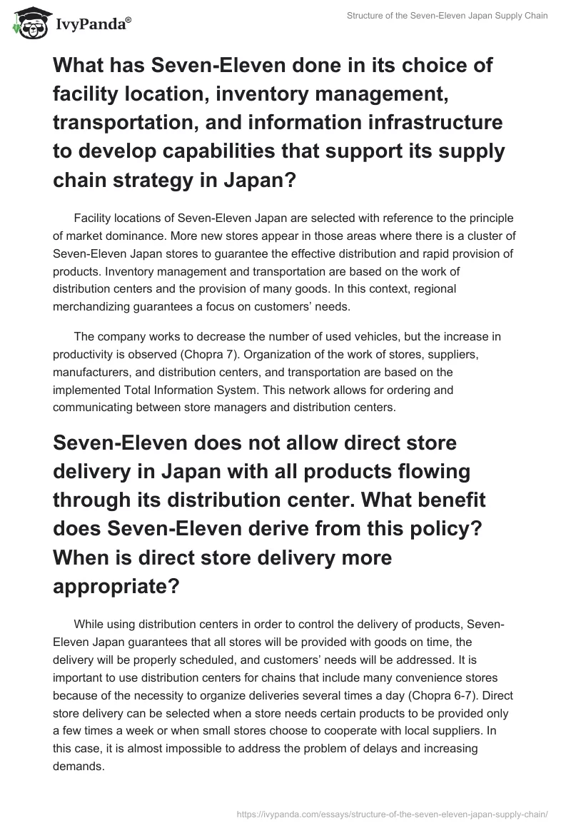 Structure of the Seven-Eleven Japan Supply Chain. Page 2