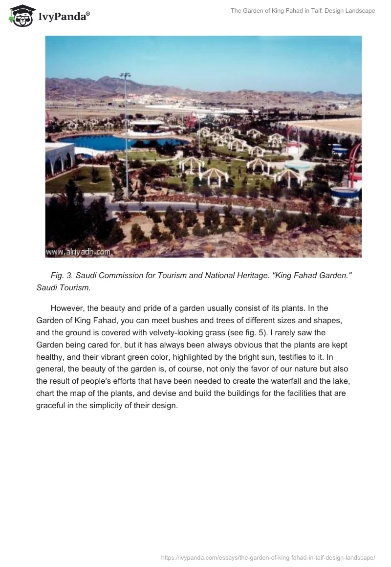 The Garden of King Fahad in Taif: Design Landscape. Page 3