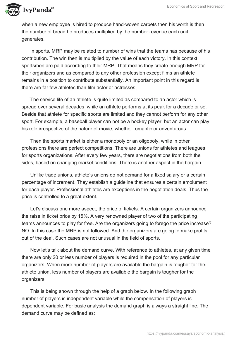 Economics of Sport and Recreation. Page 3