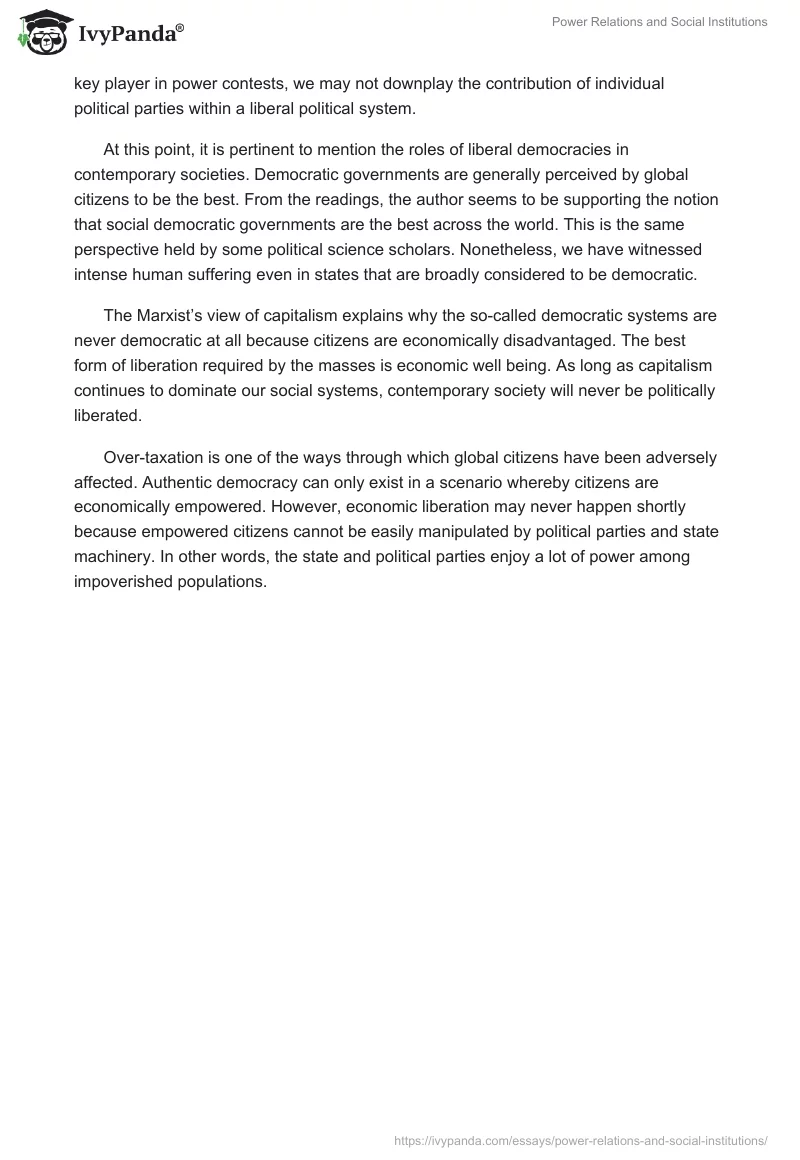 Power Relations and Social Institutions. Page 2