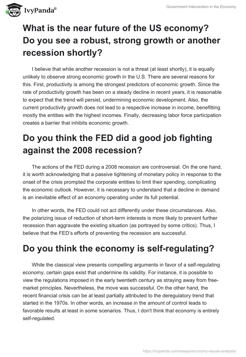 Government Intervention in the Economy. Page 4