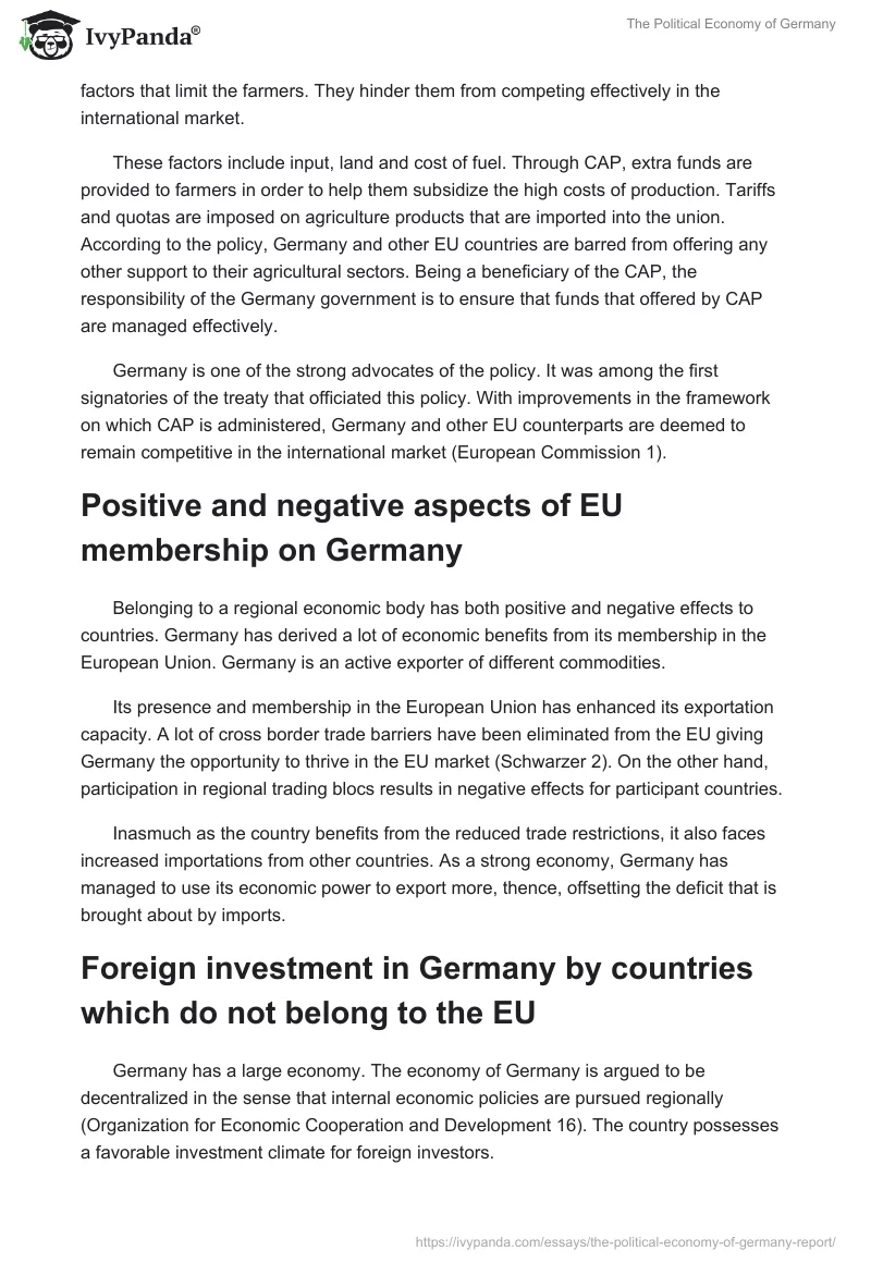 The Political Economy of Germany. Page 3
