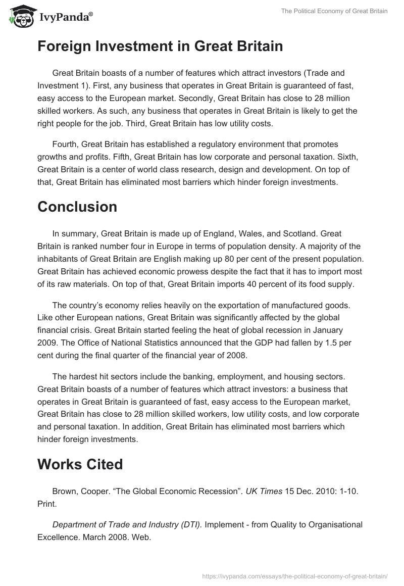 The Political Economy of Great Britain. Page 4