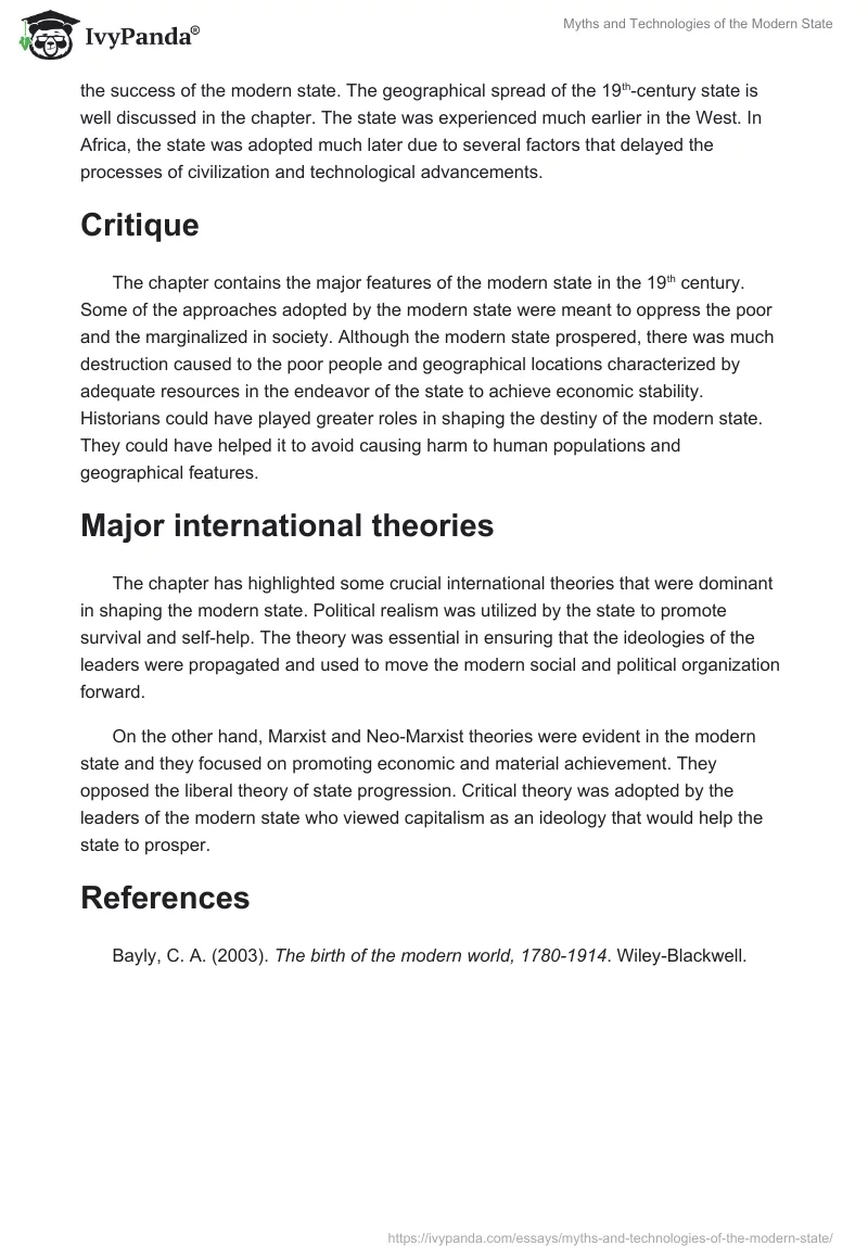 Myths and Technologies of the Modern State. Page 2