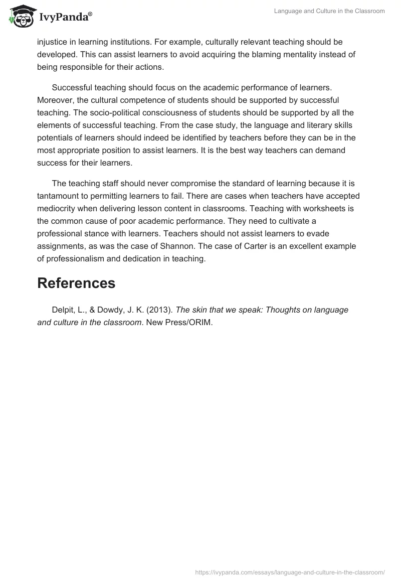 Language and Culture in the Classroom. Page 2