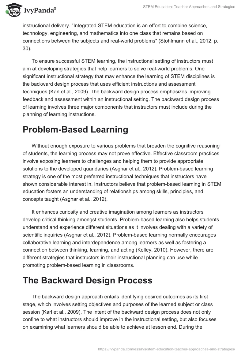 STEM Education: Teacher Approaches and Strategies. Page 4
