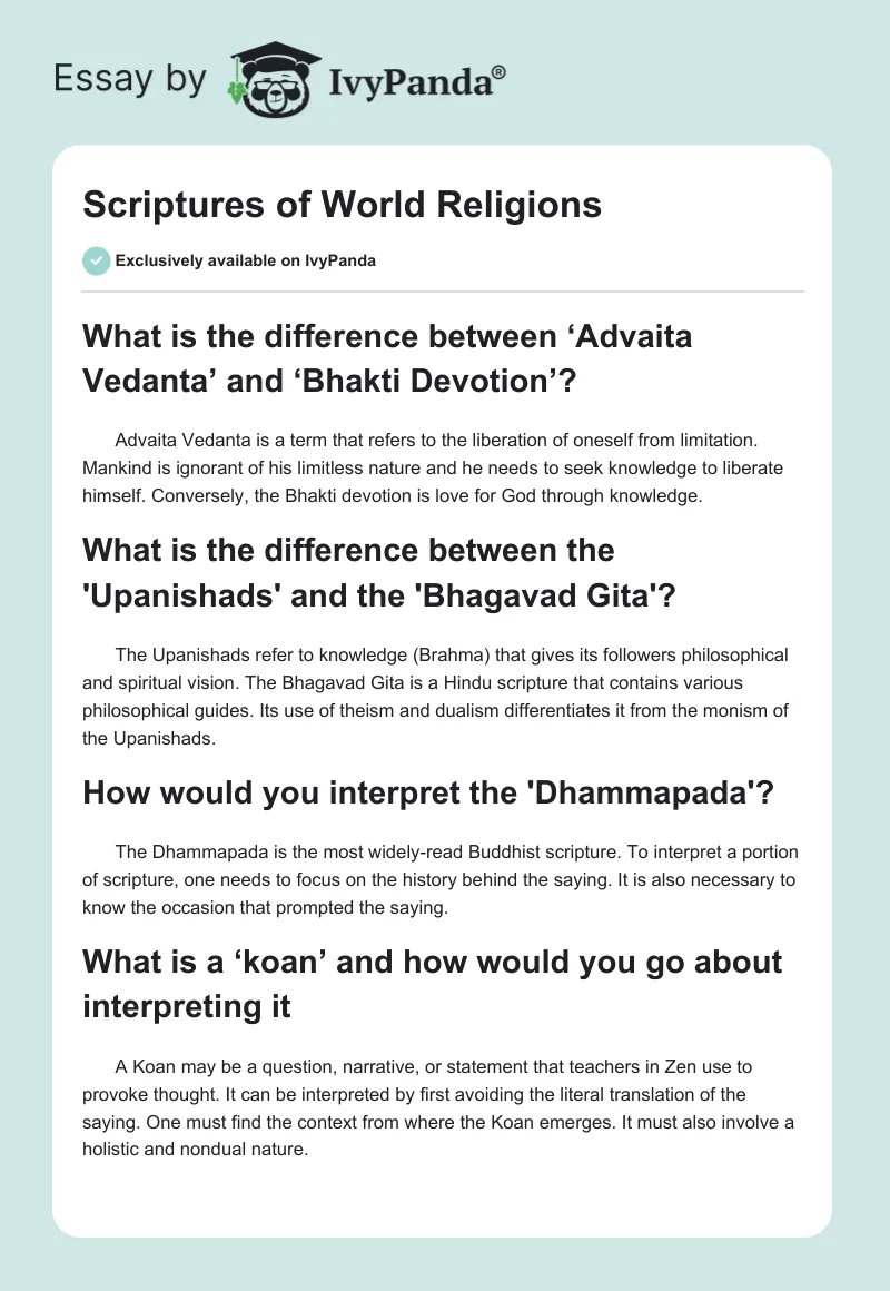 Scriptures of World Religions. Page 1