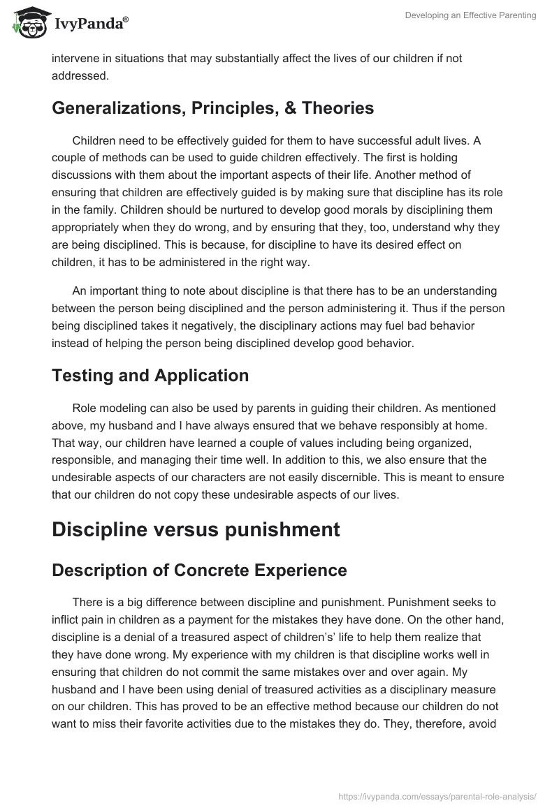 Developing an Effective Parenting. Page 4