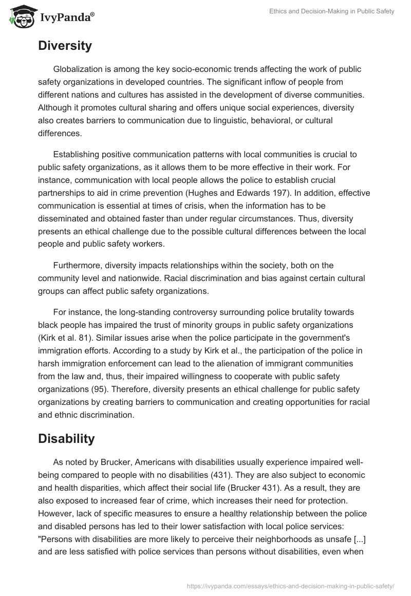 Ethics and Decision-Making in Public Safety. Page 2