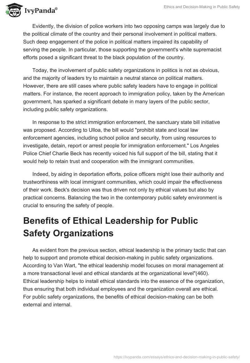 Ethics and Decision-Making in Public Safety. Page 4