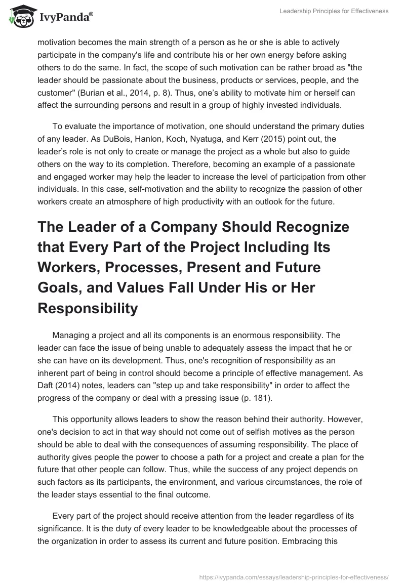 Leadership Principles for Effectiveness. Page 4