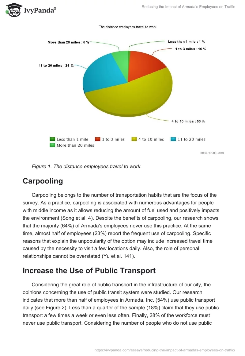 Reducing the Impact of Armada’s Employees on Traffic. Page 3