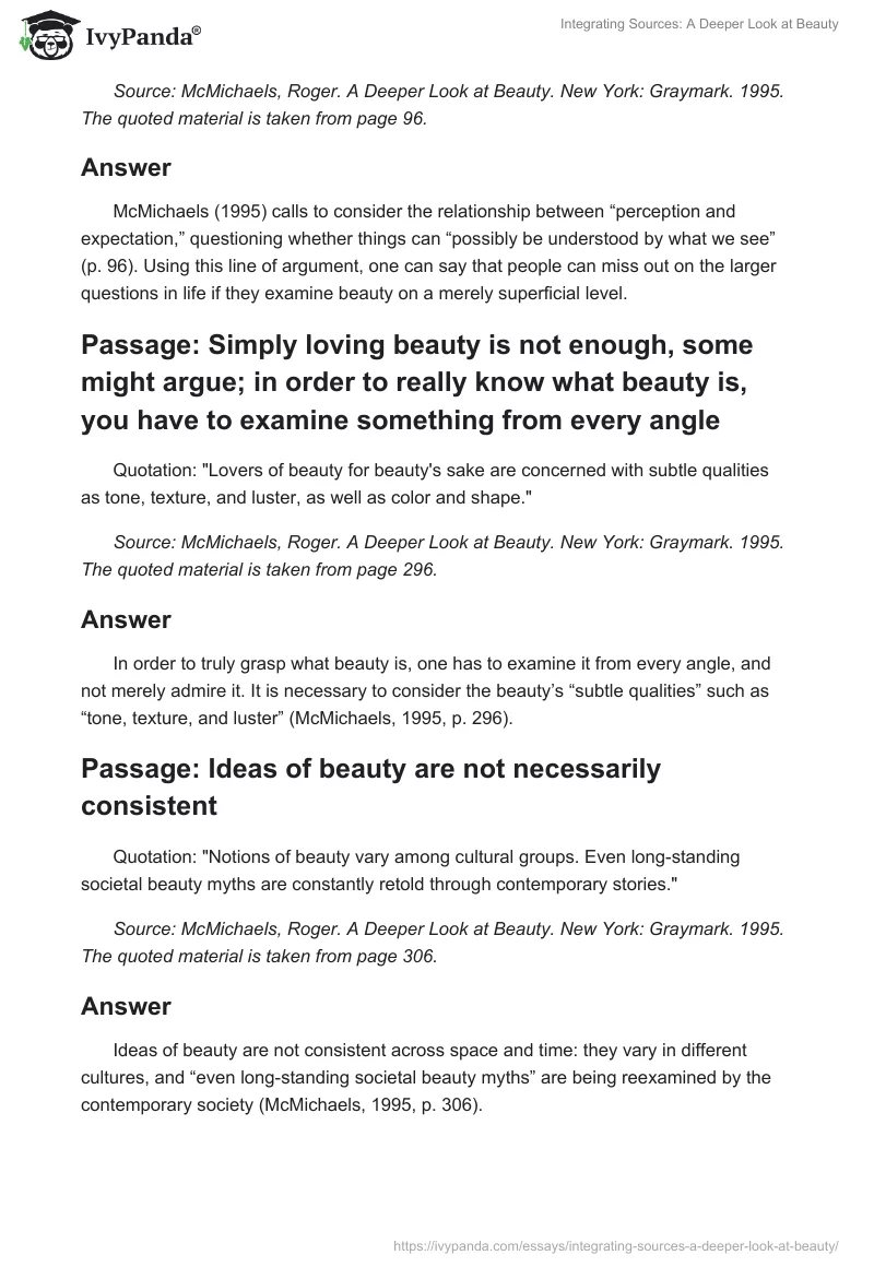 Integrating Sources: A Deeper Look at Beauty. Page 2