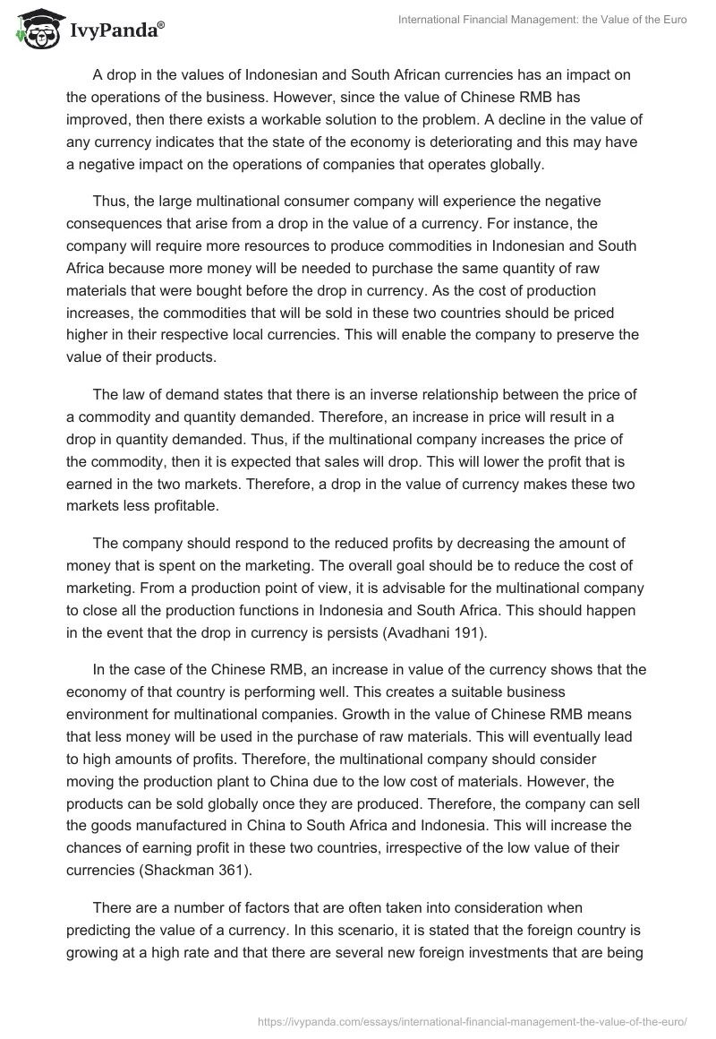 International Financial Management: the Value of the Euro. Page 2