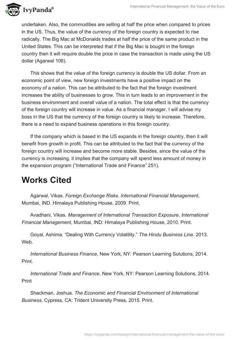 International Financial Management: the Value of the Euro. Page 3