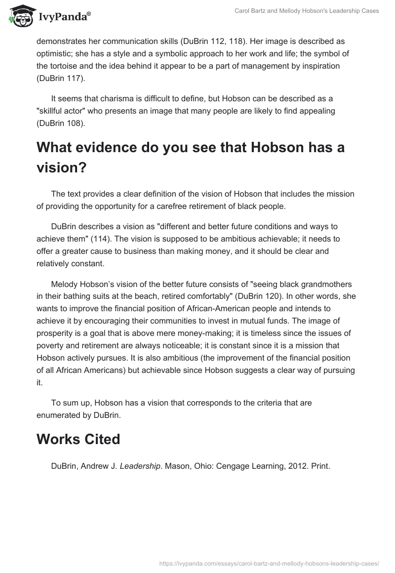 Carol Bartz and Mellody Hobson's Leadership Cases. Page 3